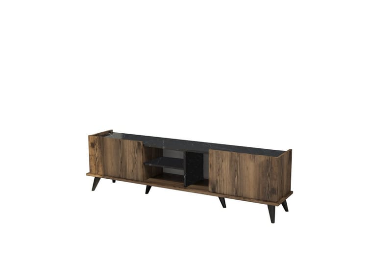 Challur TV-taso 180 cm, Pähkinä/Musta