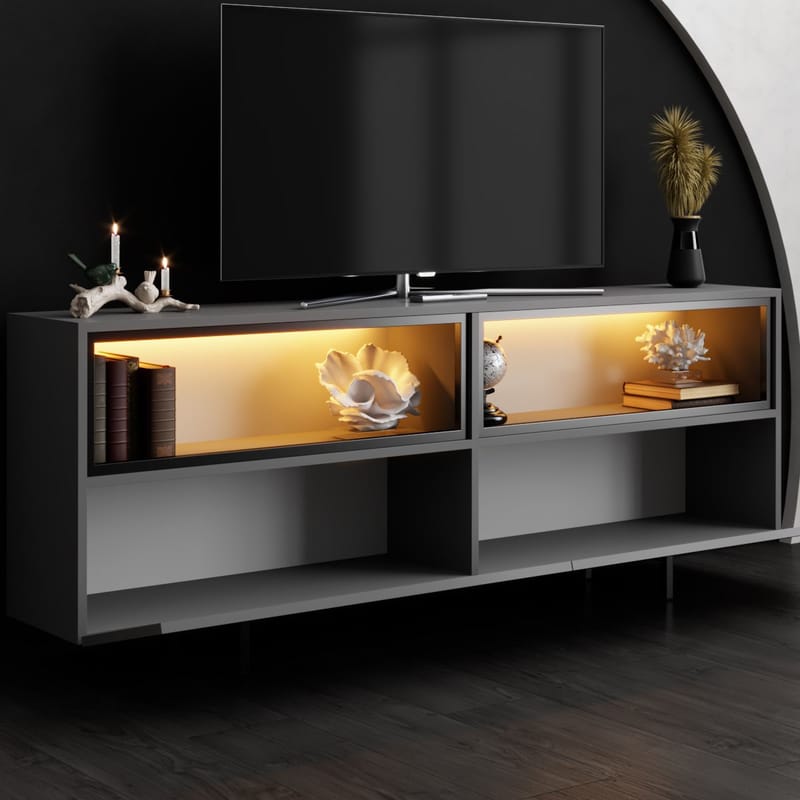 Cielieucel TV-taso 180 cm - Antrasiitti - Huonekalut - TV- & Mediakalusteet - Mediajalusta & seinäteline