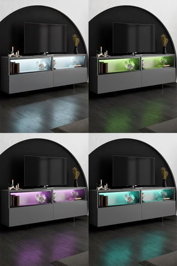 Cielieucel TV-taso 180 cm - Antrasiitti - Huonekalut - TV- & Mediakalusteet - Tv taso & Mediataso