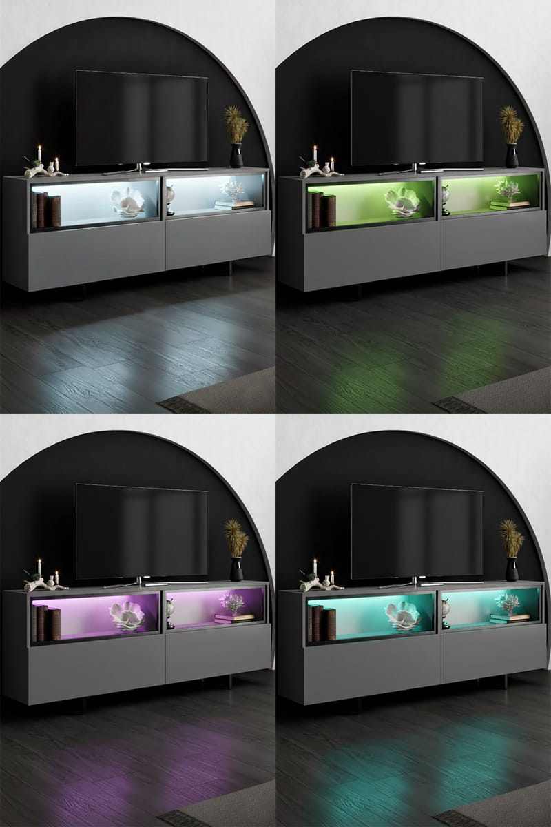 Cielieucel TV-taso 180 cm - Antrasiitti - Huonekalut - TV- & Mediakalusteet - Mediajalusta & seinäteline