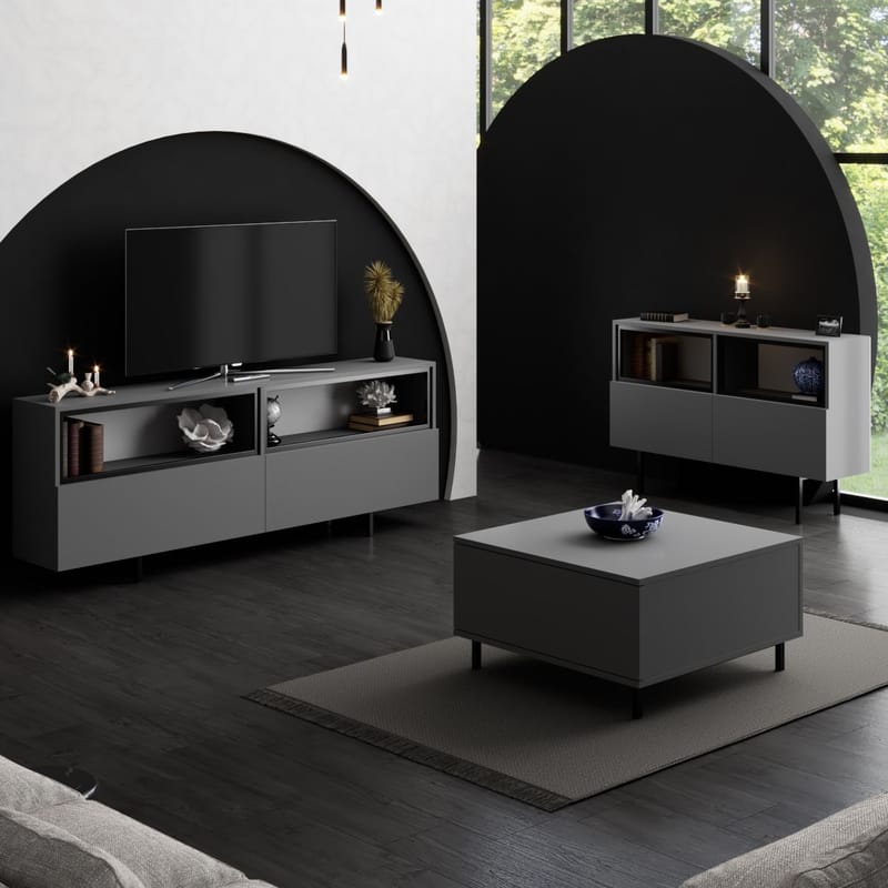 Cielieucel TV-taso 180 cm - Antrasiitti - Huonekalut - TV- & Mediakalusteet - Mediajalusta & seinäteline