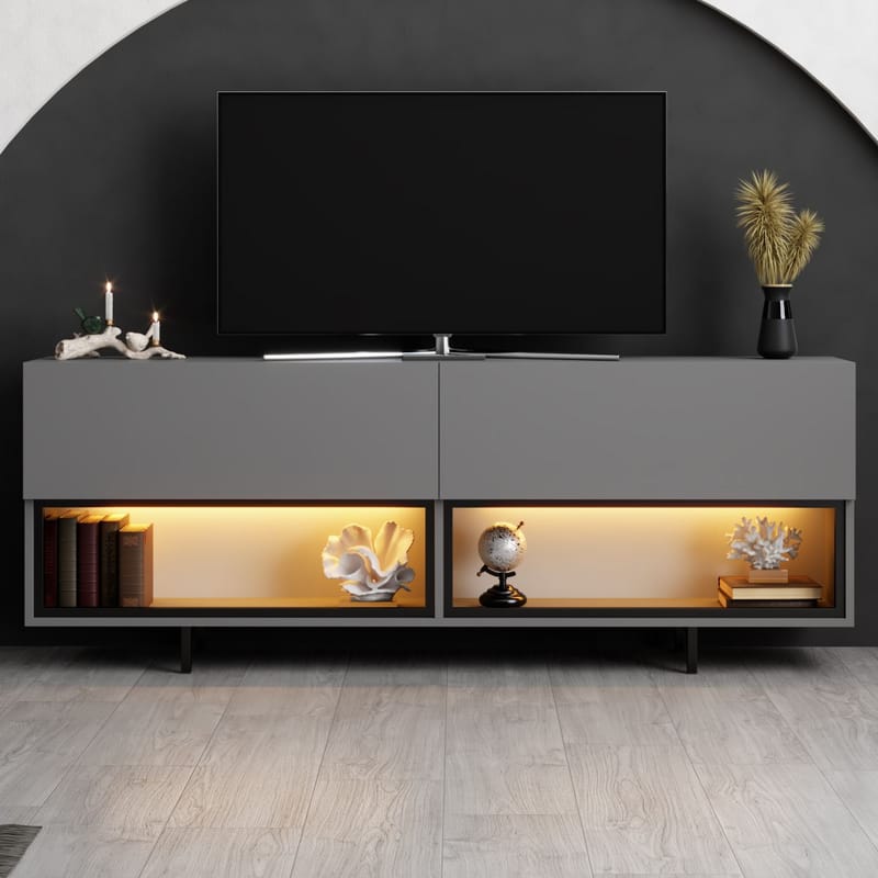 Cielieucel TV-taso 180 cm - Antrasiitti - Huonekalut - TV- & Mediakalusteet - Mediajalusta & seinäteline