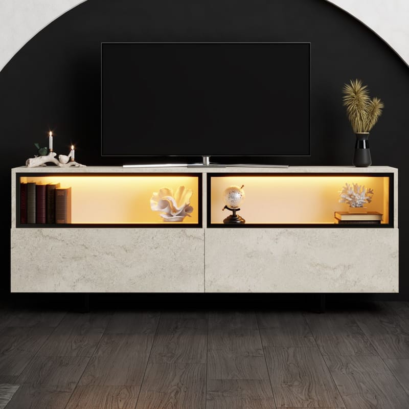 Cielieucel TV-taso 180 cm - travertiini - Huonekalut - TV- & Mediakalusteet - Mediajalusta & seinäteline