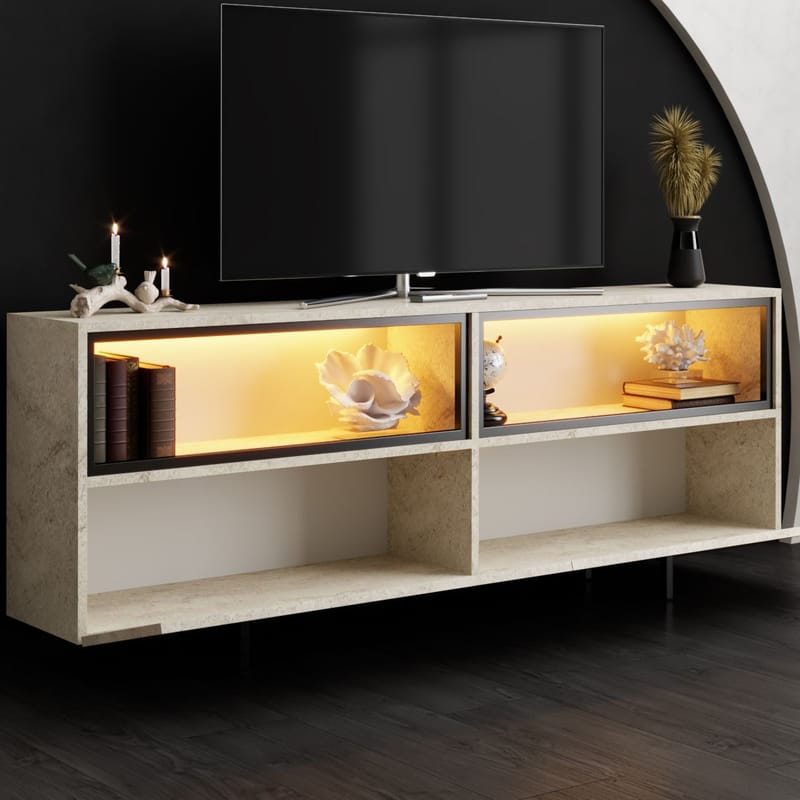 Cielieucel TV-taso 180 cm - travertiini - Huonekalut - TV- & Mediakalusteet - Mediajalusta & seinäteline