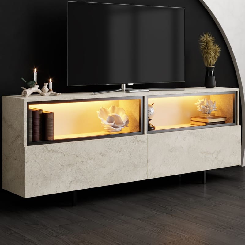 Cielieucel TV-taso 180 cm - travertiini - Huonekalut - TV- & Mediakalusteet - Mediajalusta & seinäteline