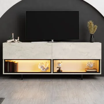 Cielieucel TV-taso 180 cm - travertiini - Huonekalut - TV- & Mediakalusteet - Tv taso & Mediataso