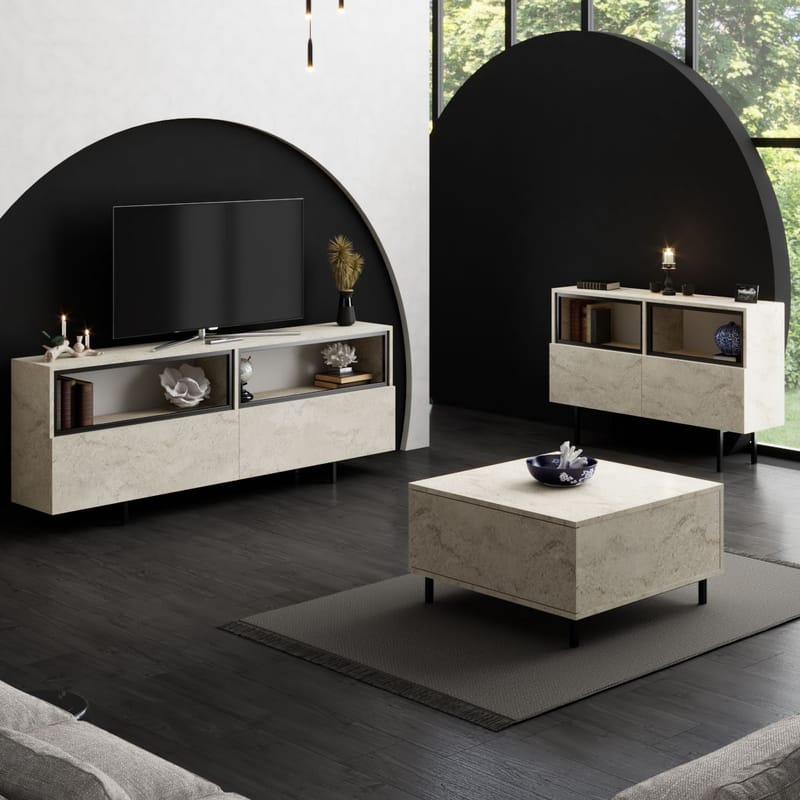 Cielieucel TV-taso 180 cm - travertiini - Huonekalut - TV- & Mediakalusteet - Mediajalusta & seinäteline