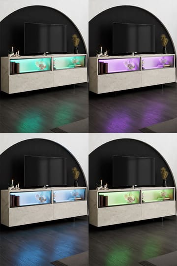 Cielieucel TV-taso 180 cm - travertiini - Huonekalut - TV- & Mediakalusteet - Tv taso & Mediataso