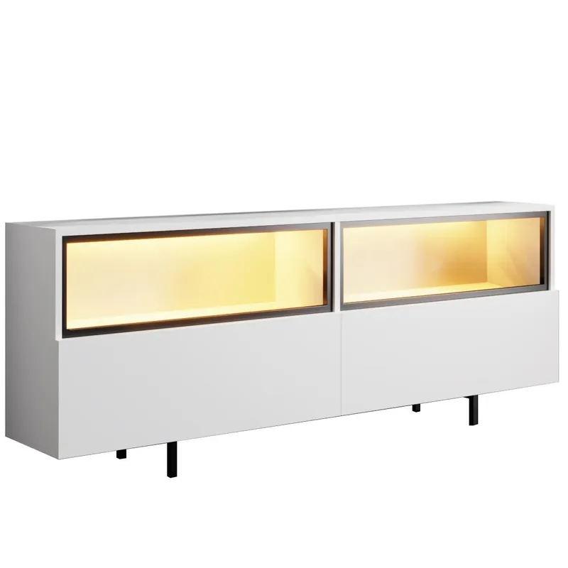 Cielieucel TV-taso 180 cm - Valkoinen - Huonekalut - TV- & Mediakalusteet - Mediajalusta & seinäteline