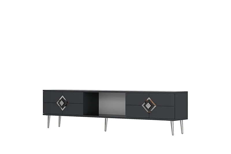 Cleryn TV-taso 150 cm, Antrasiitti/Hopea