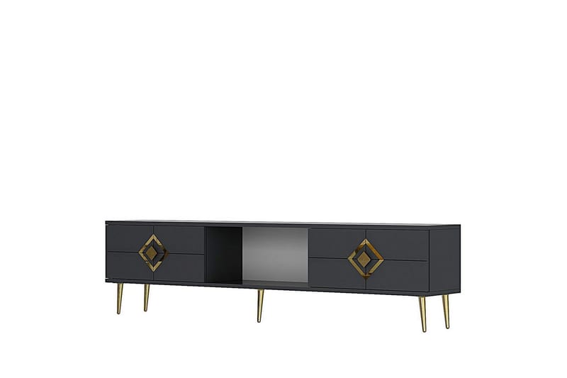 Cleryn TV-taso 150 cm - Antrasiitti/Keltainend - Huonekalut - TV- & Mediakalusteet - Tv taso & Mediataso