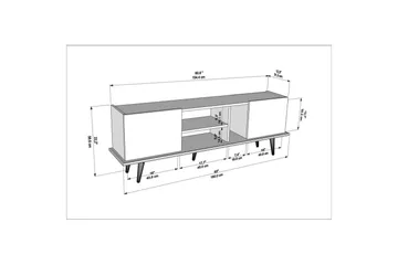 Corvo TV-taso 154,4 cm - Valkoinen/Beige - Huonekalut - TV- & Mediakalusteet - Tv taso & Mediataso
