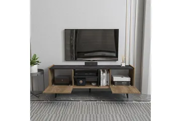 Corvo TV-taso 154,4 cm - Pähkinä/Musta - Huonekalut - TV- & Mediakalusteet - Tv taso & Mediataso