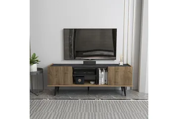 Corvo TV-taso 154,4 cm - Pähkinä/Musta - Huonekalut - TV- & Mediakalusteet - Tv taso & Mediataso