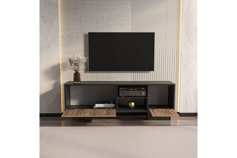 Dargaville TV-taso 150 cm - Musta/Ruskea - Huonekalut - TV- & Mediakalusteet - Tv taso & Mediataso