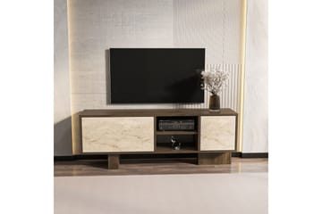 Dargaville TV-taso 150 cm - Pähkinä/Travertiini - Huonekalut - TV- & Mediakalusteet - Tv taso & Mediataso