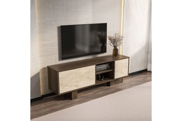 Dargaville TV-taso 150 cm - Pähkinä/Travertiini - Huonekalut - TV- & Mediakalusteet - Tv taso & Mediataso
