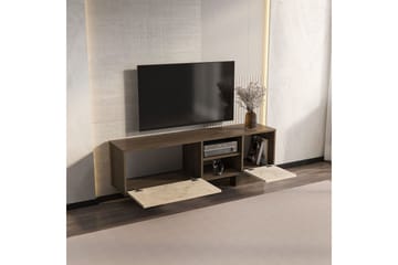Dargaville TV-taso 150 cm - Pähkinä/Travertiini - Huonekalut - TV- & Mediakalusteet - Tv taso & Mediataso