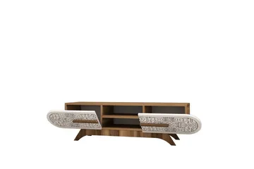 Defneia TV-taso 145 cm - Valkoinen/Luonnollinen - Huonekalut - TV- & Mediakalusteet - Tv taso & Mediataso