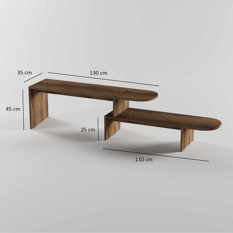 Deliones TV-taso 130 cm - Huonekalut - TV- & Mediakalusteet - Mediajalusta & seinäteline