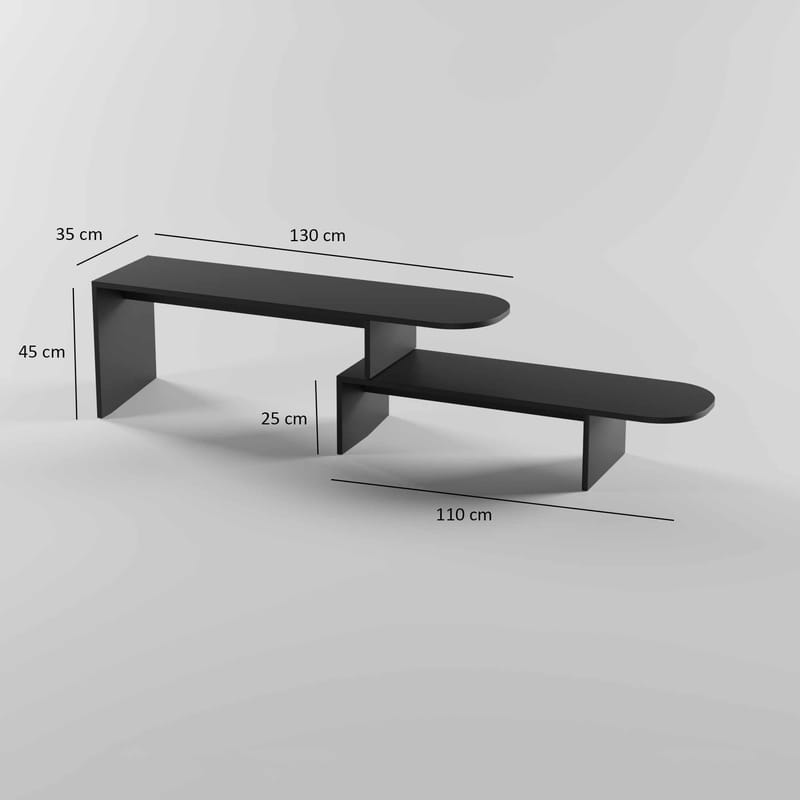 Deliones TV-taso 130 cm - Huonekalut - TV- & Mediakalusteet - Mediajalusta & seinäteline