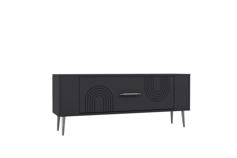 Deyric TV-taso 120 cm - Antrasiitti/Hopea - Huonekalut - TV- & Mediakalusteet - Tv taso & Mediataso