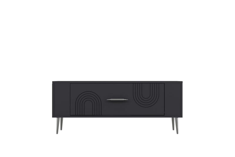 Deyric TV-taso 120 cm - Antrasiitti/Hopea - Huonekalut - TV- & Mediakalusteet - Tv taso & Mediataso