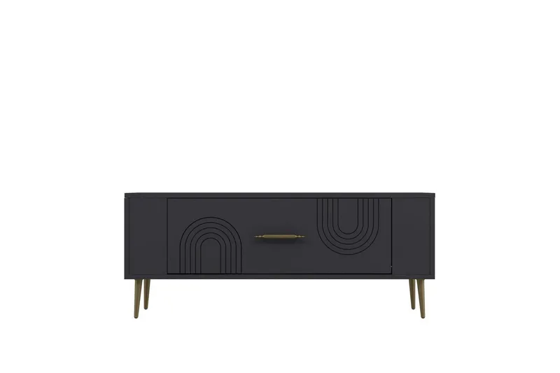 Deyric TV-taso 120 cm - Antrasiitti/Keltainend - Huonekalut - TV- & Mediakalusteet - Tv taso & Mediataso