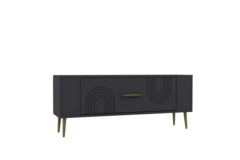 Deyric TV-taso 120 cm - Antrasiitti/Keltainend - Huonekalut - TV- & Mediakalusteet - Tv taso & Mediataso