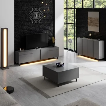 Djarhint TV-taso 180 cm - Antrasiitti - Huonekalut - TV- & Mediakalusteet - Tv taso & Mediataso