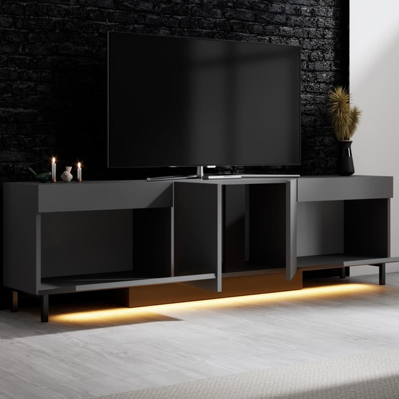 Djarhint TV-taso 180 cm - Antrasiitti - Huonekalut - TV- & Mediakalusteet - Mediajalusta & seinäteline