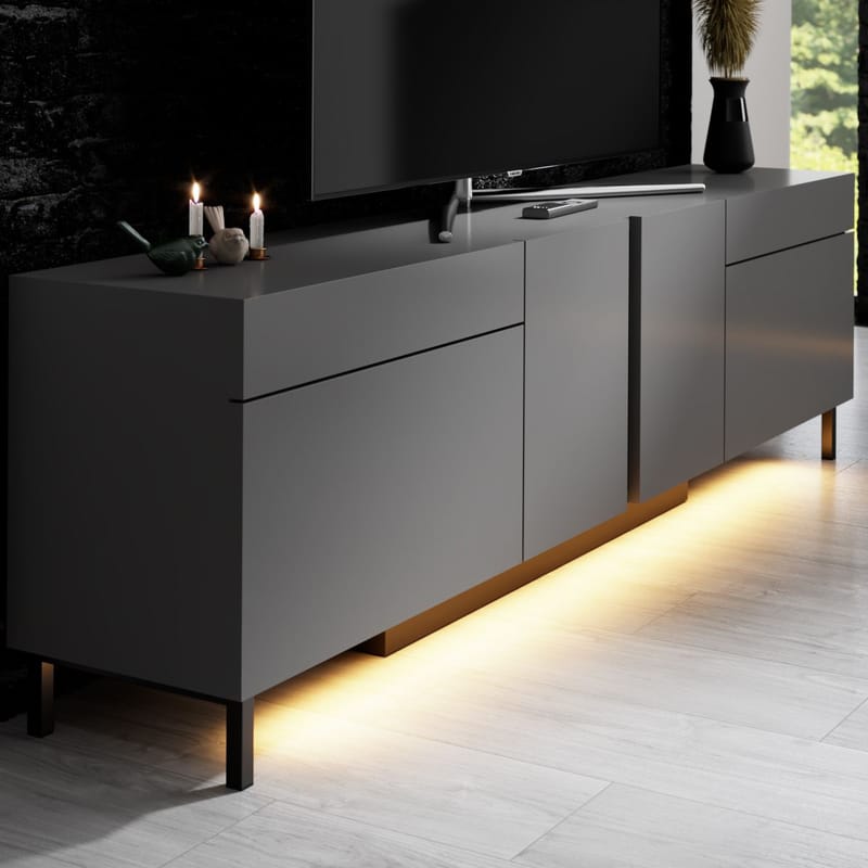 Djarhint TV-taso 180 cm - Antrasiitti - Huonekalut - TV- & Mediakalusteet - Mediajalusta & seinäteline