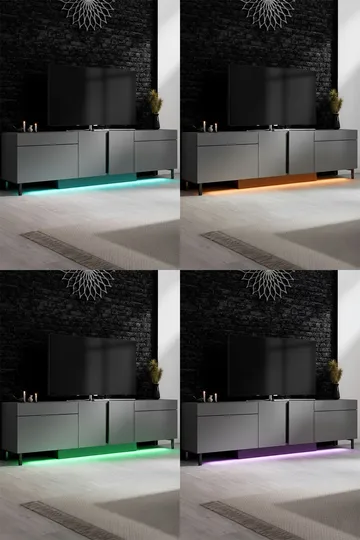 Djarhint TV-taso 180 cm - Antrasiitti - Huonekalut - TV- & Mediakalusteet - Tv taso & Mediataso