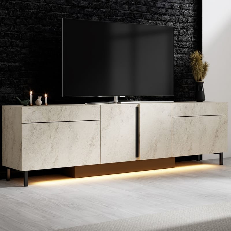 Djarhint TV-taso 180 cm - travertiini - Huonekalut - TV- & Mediakalusteet - Mediajalusta & seinäteline