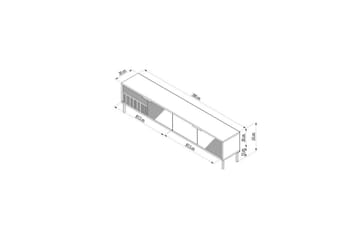 Dorellez TV-taso 180 cm - Valkoinen - Huonekalut - TV- & Mediakalusteet - Tv taso & Mediataso