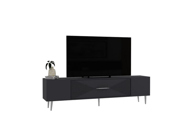 Drova TV-taso 150 cm - Antrasiitti/Hopea - Huonekalut - TV- & Mediakalusteet - Tv taso & Mediataso
