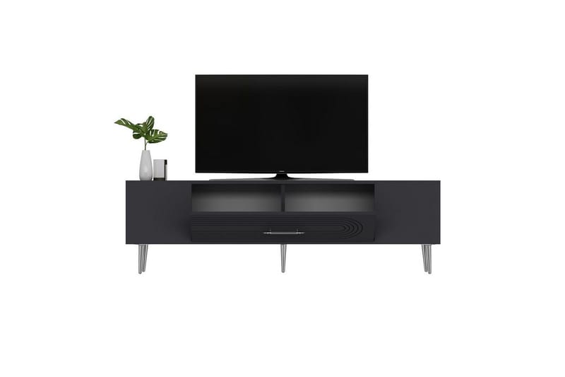 Drova TV-taso 150 cm - Antrasiitti/Hopea - Huonekalut - TV- & Mediakalusteet - Tv taso & Mediataso