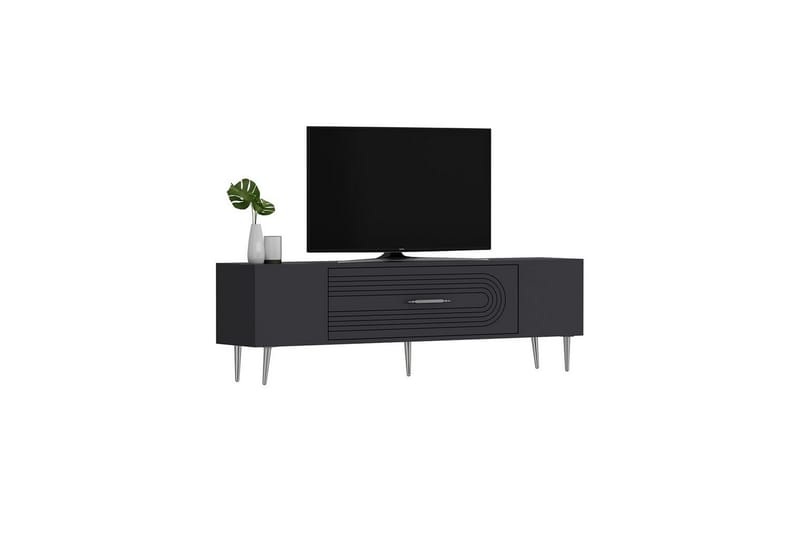 Drova TV-taso 150 cm - Antrasiitti/Hopea - Huonekalut - TV- & Mediakalusteet - Tv taso & Mediataso