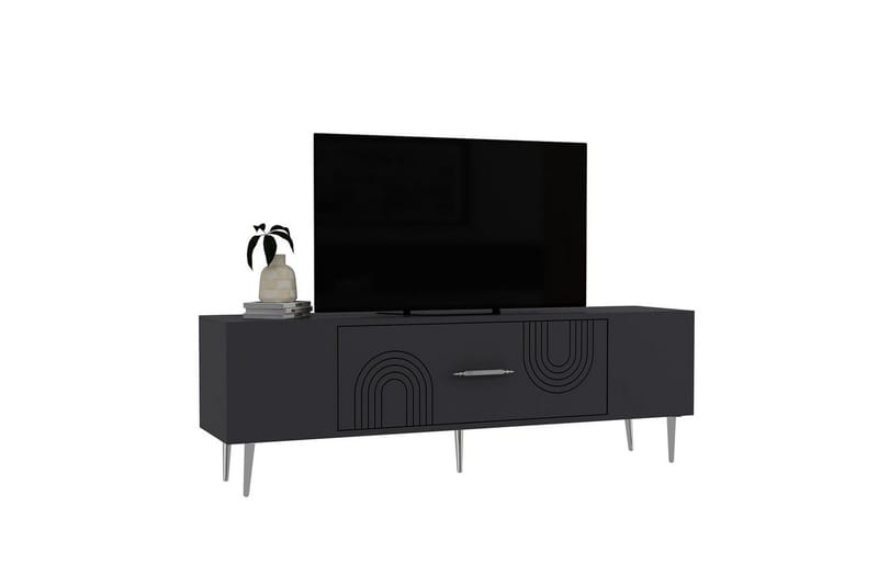 Drova TV-taso 150 cm - Antrasiitti/Hopea - Huonekalut - TV- & Mediakalusteet - Tv taso & Mediataso