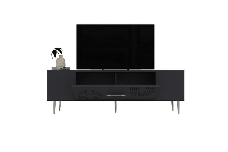 Drova TV-taso 150 cm - Antrasiitti/Hopea - Huonekalut - TV- & Mediakalusteet - Tv taso & Mediataso