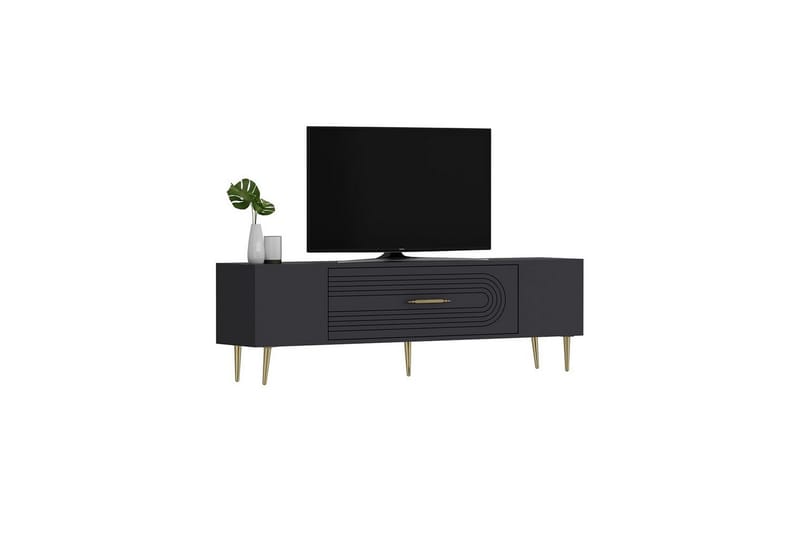 Drova TV-taso 150 cm - Antrasiitti/Keltainend - Huonekalut - TV- & Mediakalusteet - Tv taso & Mediataso