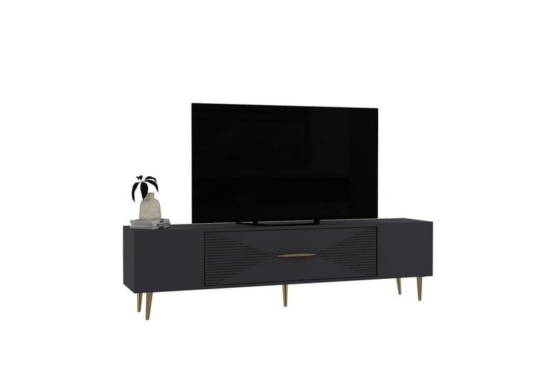 Drova TV-taso 150 cm - Antrasiitti/Keltainend - Huonekalut - TV- & Mediakalusteet - Tv taso & Mediataso