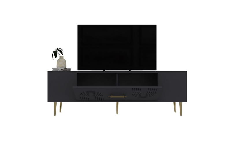 Drova TV-taso 150 cm - Antrasiitti/Keltainend - Huonekalut - TV- & Mediakalusteet - Tv taso & Mediataso