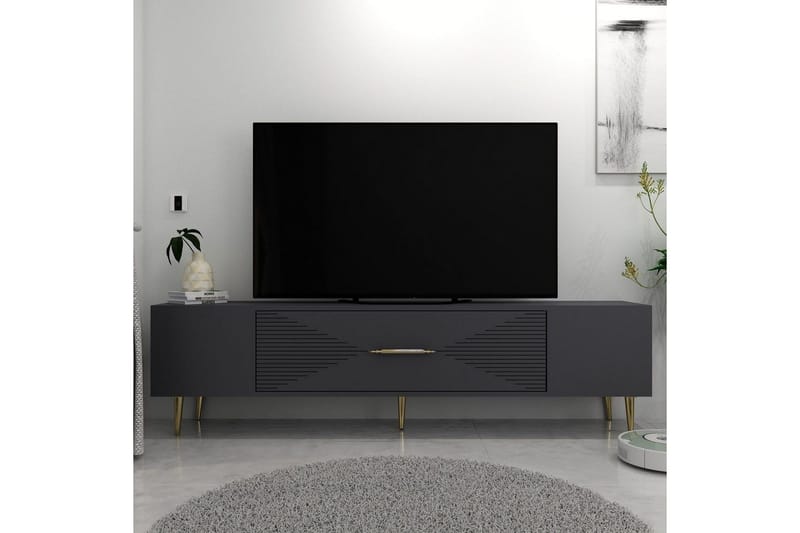 Drova TV-taso 150 cm - Antrasiitti/Keltainend - Huonekalut - TV- & Mediakalusteet - Tv taso & Mediataso