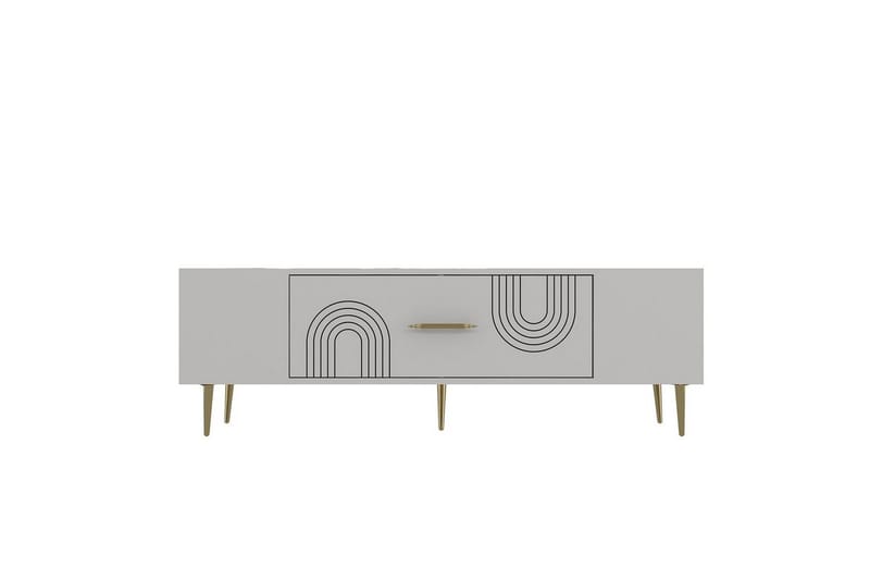 Drova TV-taso 150 cm - Valkoinen/Keltainend - Huonekalut - TV- & Mediakalusteet - Tv taso & Mediataso