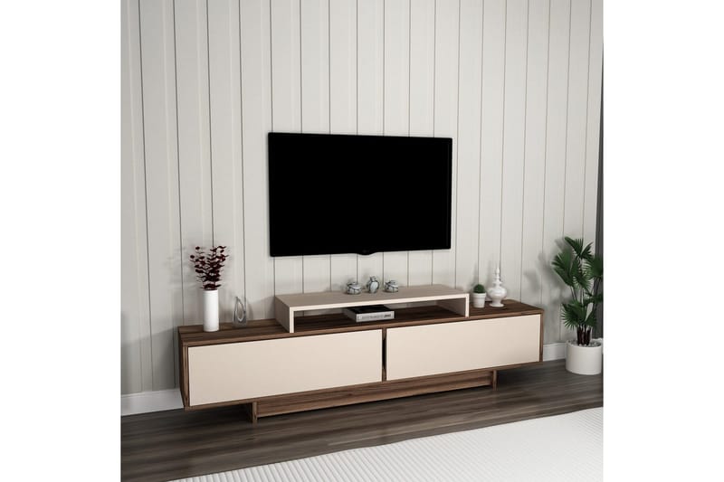 Durros TV-taso 180 cm - Pähkinä/Beige - Huonekalut - TV- & Mediakalusteet - Tv taso & Mediataso