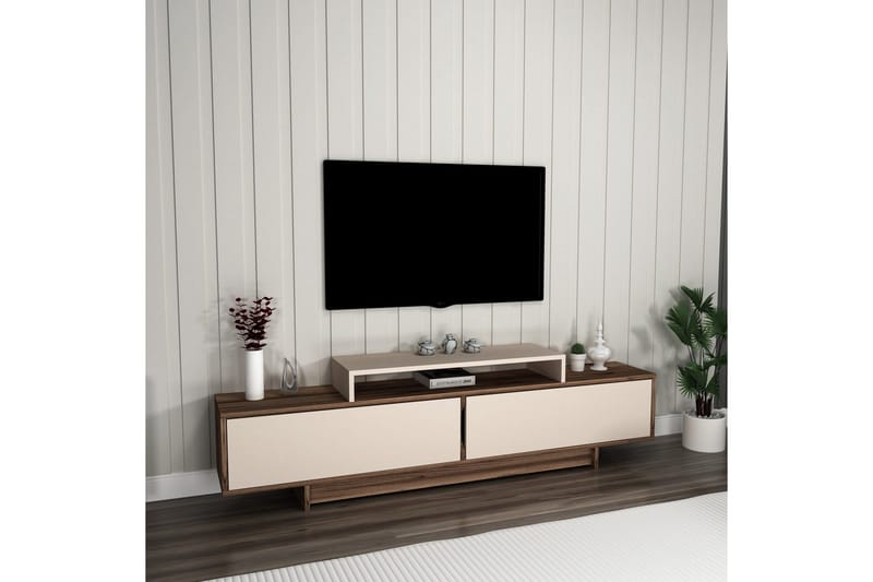 Durros TV-taso 180 cm - Pähkinä/Beige - Huonekalut - TV- & Mediakalusteet - Tv taso & Mediataso
