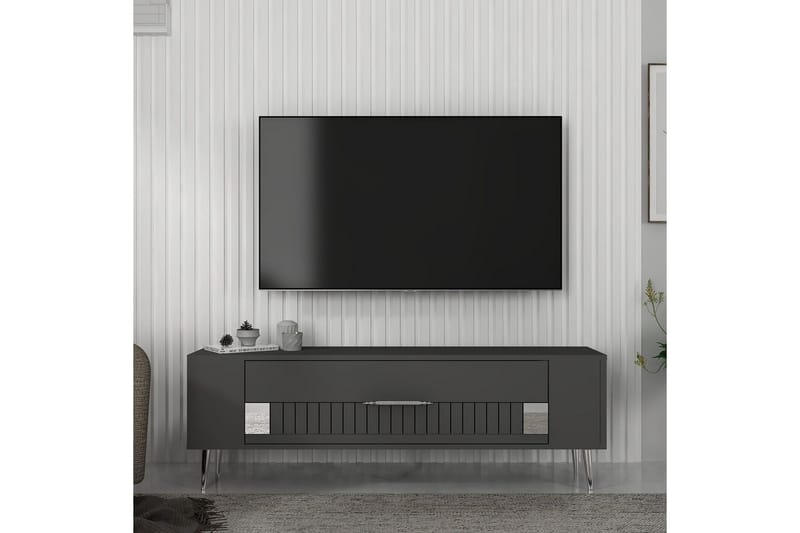 Estel TV-taso 120 cm - Antrasiitti/Hopea - Huonekalut - TV- & Mediakalusteet - Tv taso & Mediataso
