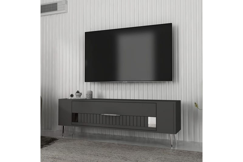 Estel TV-taso 120 cm - Antrasiitti/Hopea - Huonekalut - TV- & Mediakalusteet - Tv taso & Mediataso