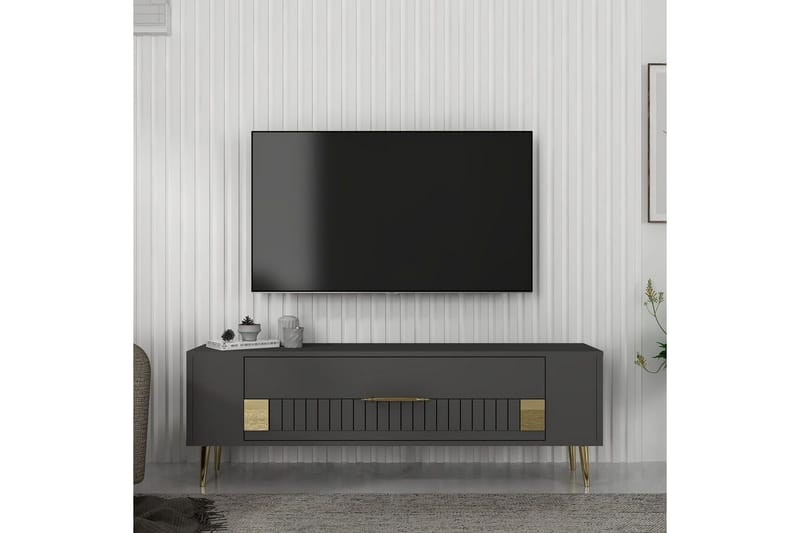 Estel TV-taso 120 cm - Antrasiitti/Keltainend - Huonekalut - TV- & Mediakalusteet - Tv taso & Mediataso